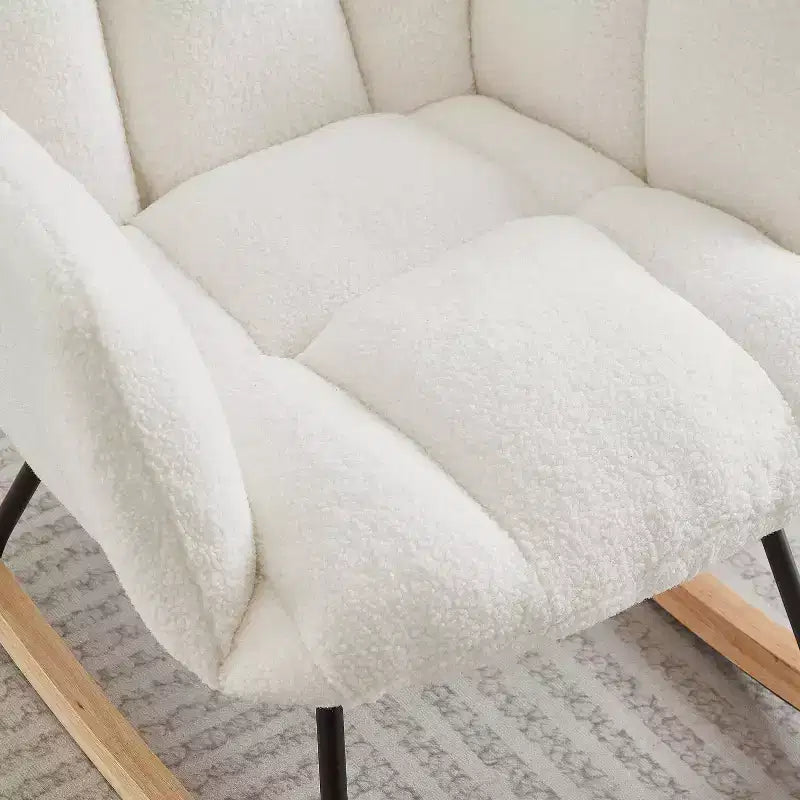 Modern Rocking Chair with High Backrest