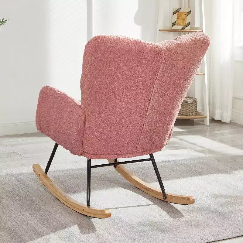 Modern Rocking Chair with High Backrest