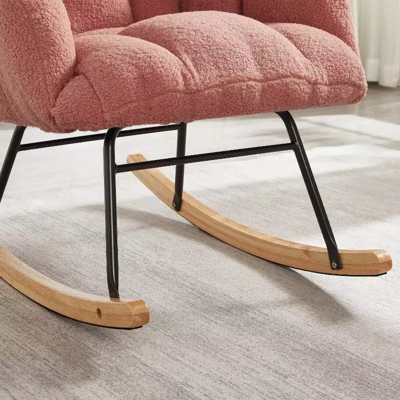 Modern Rocking Chair with High Backrest