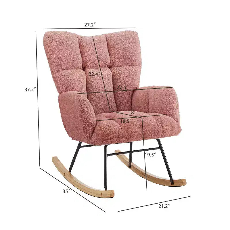 Modern Rocking Chair with High Backrest