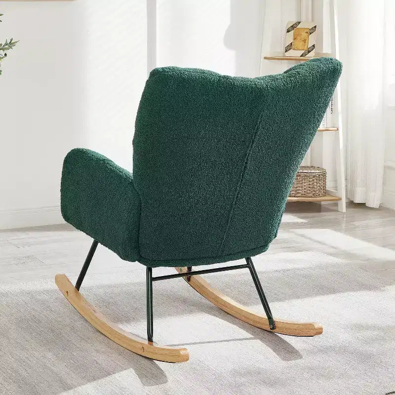 Modern Rocking Chair with High Backrest