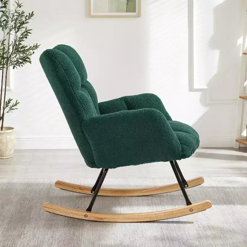 Modern Rocking Chair with High Backrest