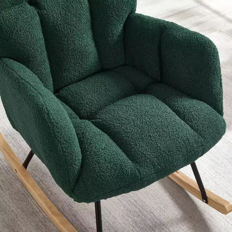Modern Rocking Chair with High Backrest