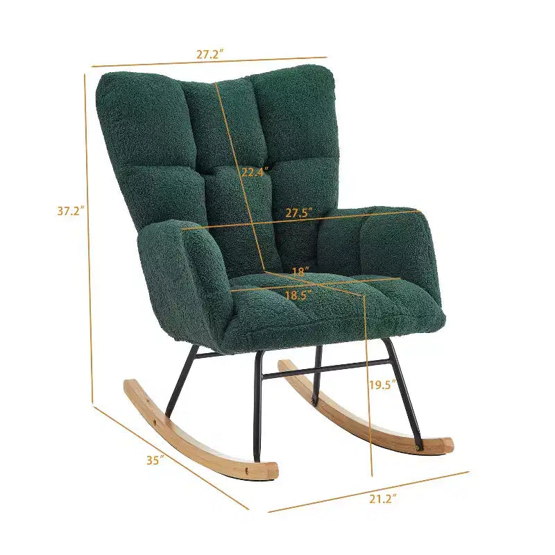 Modern Rocking Chair with High Backrest