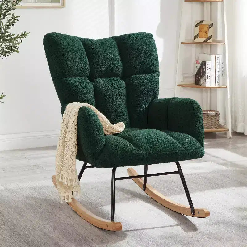 Modern Rocking Chair with High Backrest