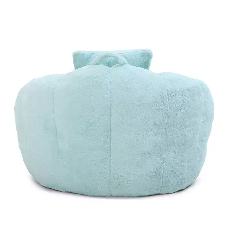 Giant Bean Bag Chair with Footstool, Oversized for Adults & Kids, Faux Fur Shell-Shaped