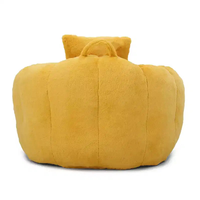 Giant Bean Bag Chair with Footstool, Oversized for Adults & Kids, Faux Fur Shell-Shaped