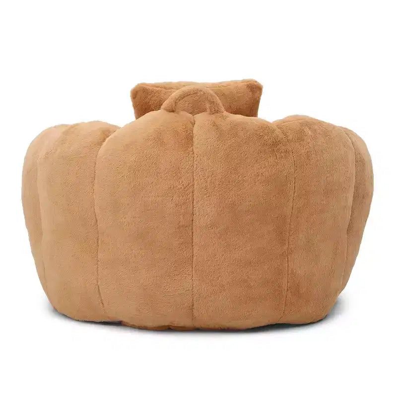 Giant Bean Bag Chair with Footstool, Oversized for Adults & Kids, Faux Fur Shell-Shaped