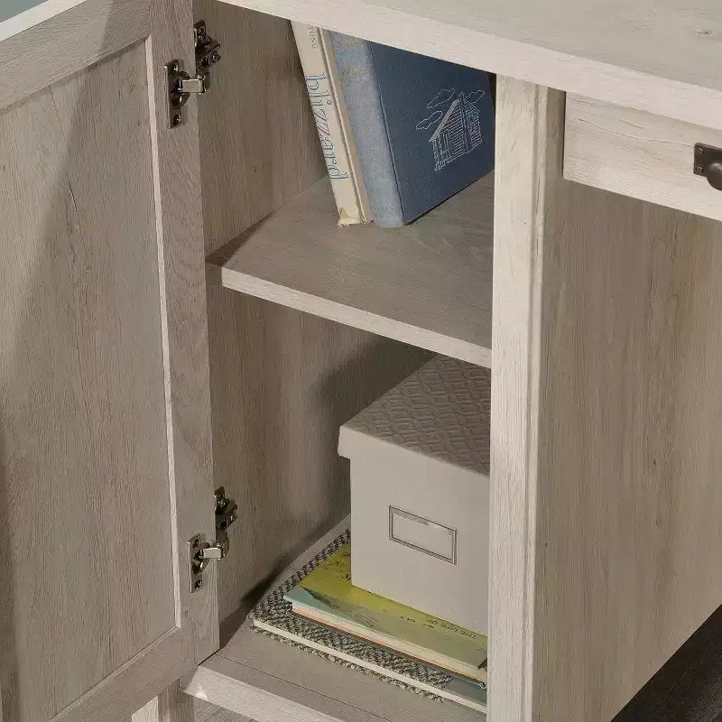 30 in.H Brown Wood Computer Desk with All Purpose Drawer