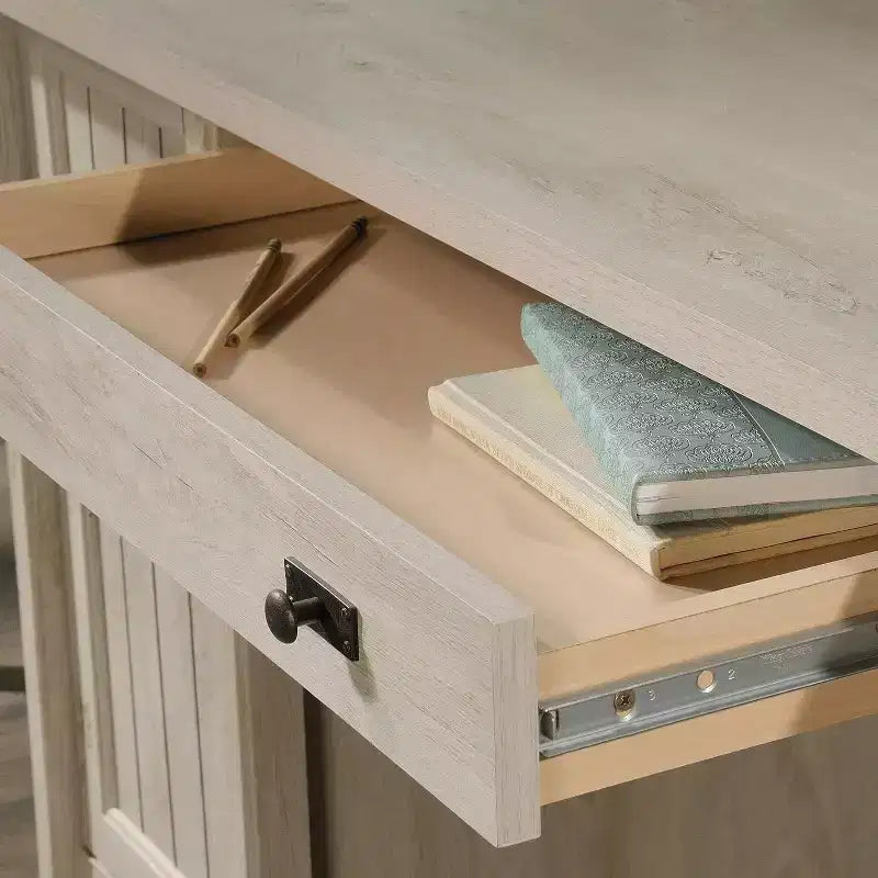 30 in.H Brown Wood Computer Desk with All Purpose Drawer