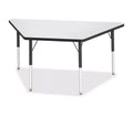 Jonti-Craft Berries Adult-Size Gray Laminate Trapezoid Table 30 x 60 in Black