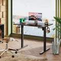 GALAXHERO Electric Standing Desk - 48 x 24 Whole Piece Desktop, Adjustable Height Computer Desk 3 Memory Settings Sit Stand Up Workstation Black
