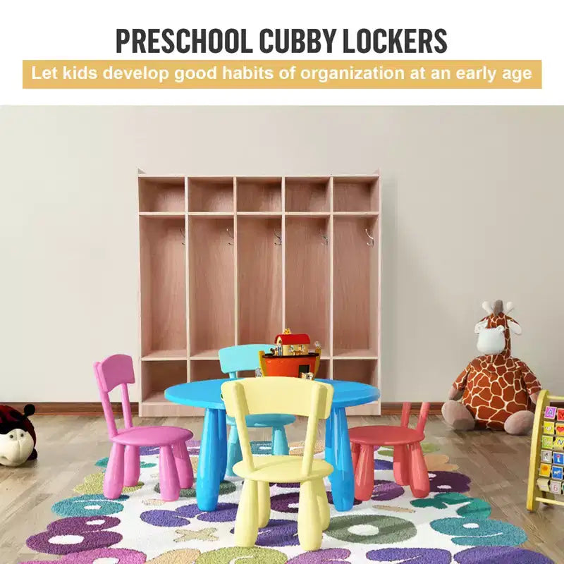 5-Shelf Cubbies Storage Coat Locker for Classroom