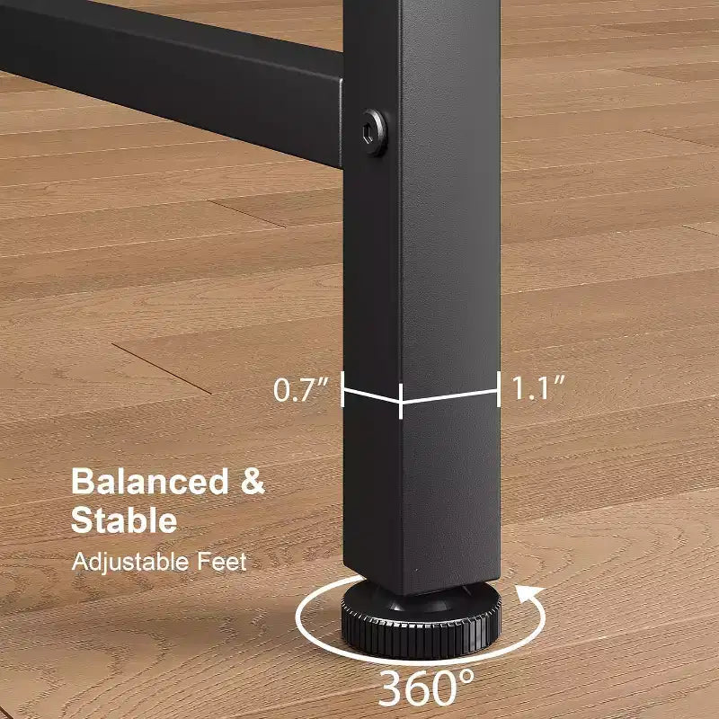 43" Console Table with V Design & 2-Tier Storage
