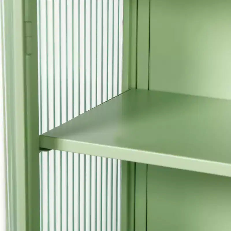 Wall Bathroom Cabinet with Double Glass Doors, Modern Versatile Wall-Mounted Storage Cabinet for Kitchen, Bathroom and Living Room