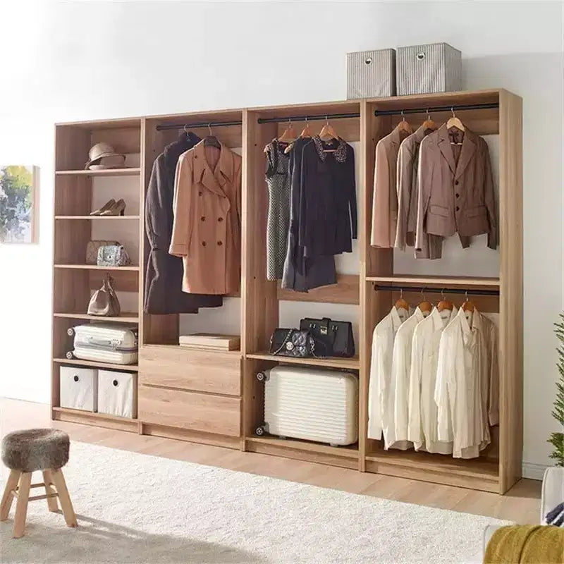 Freestanding Walk-in Wood Closet System