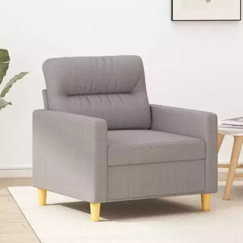 Sofa Chair in Light Gray – Breathable Fabric, Sturdy Frame & Modern Design