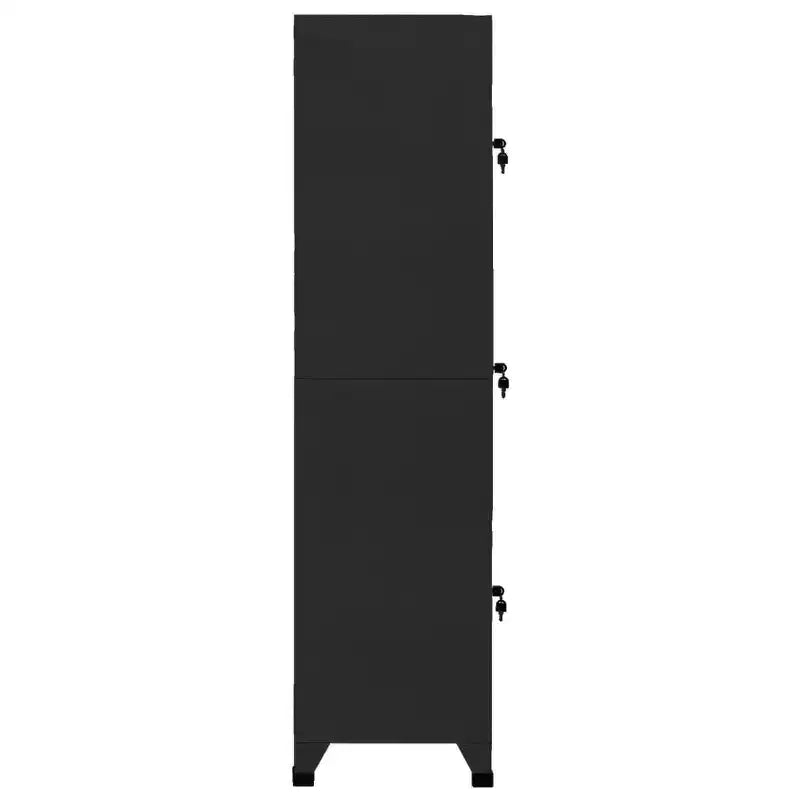 Black Steel Locker Cabinet Rectangular Modern