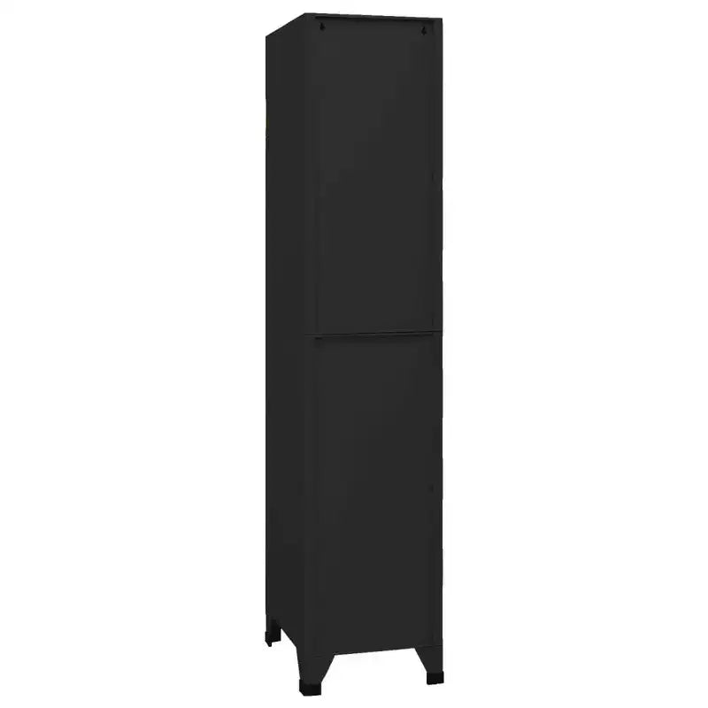 Black Steel Locker Cabinet Rectangular Modern