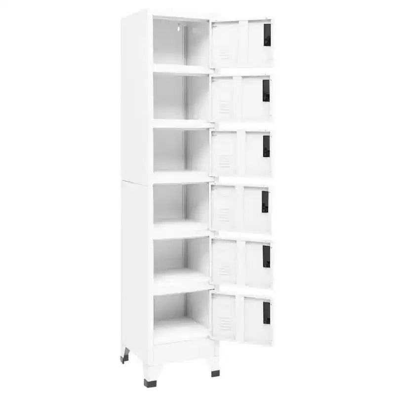 Locker Cabinet White Steel 15.0 x 15.7 x 70.9 in