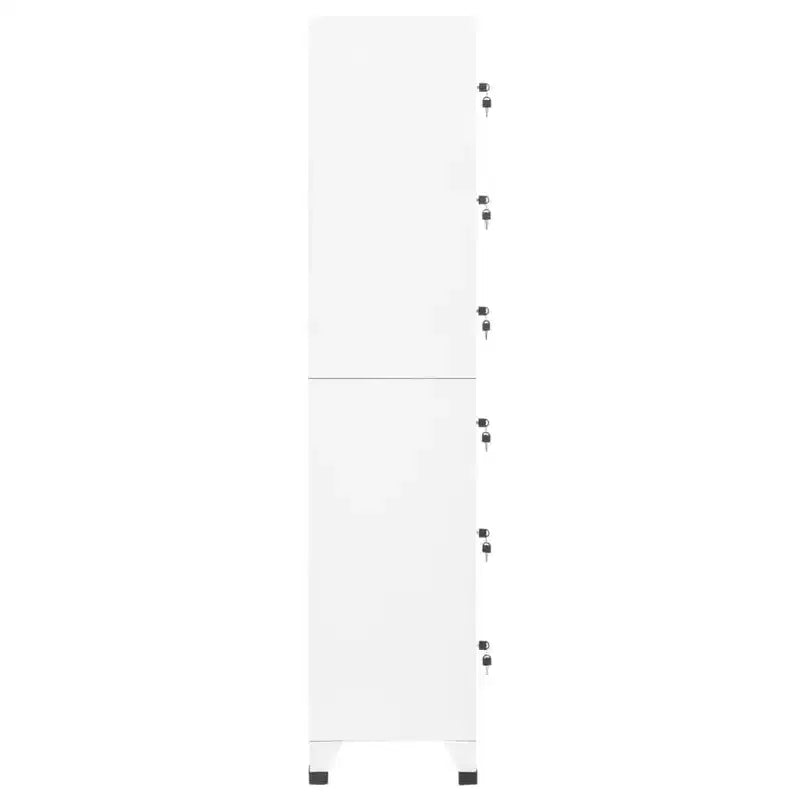 Locker Cabinet White Steel 15.0 x 15.7 x 70.9 in