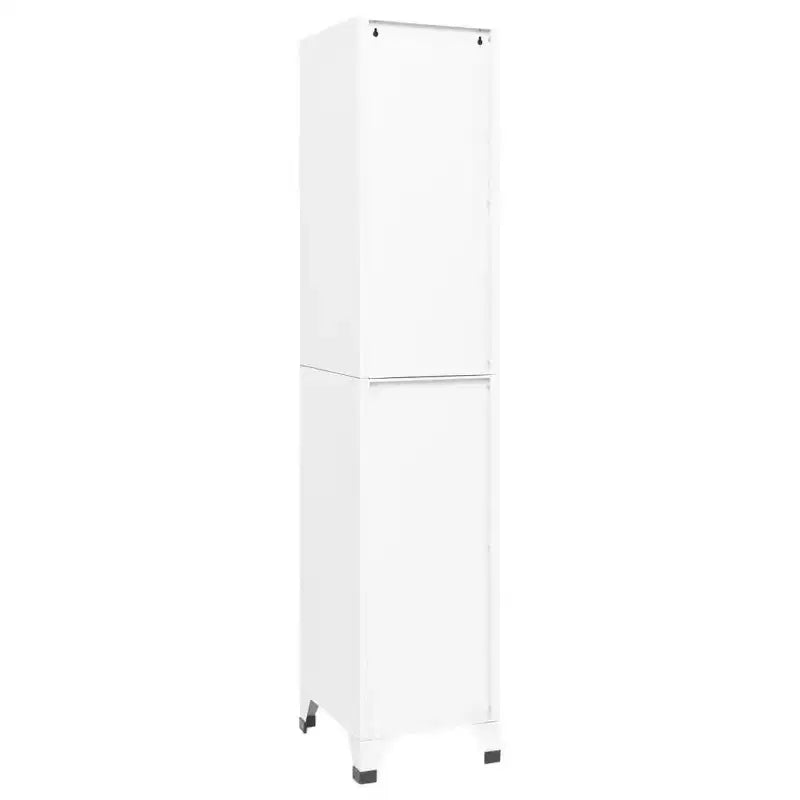 Locker Cabinet White Steel 15.0 x 15.7 x 70.9 in
