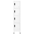 vidaXL Locker Cabinet White Steel Standard Locker Cabinet Rectangular