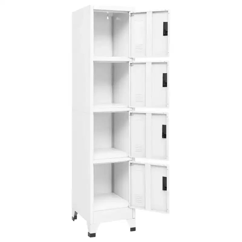 White Steel Locker Cabinet with 4 Doors