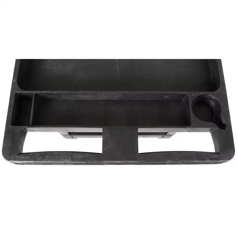 Extra Large Two Shelf Utility Service Cart - Heavy-Duty Rolling Cart for Warehouse, School & Office (Black, 45.5 x 24.5)