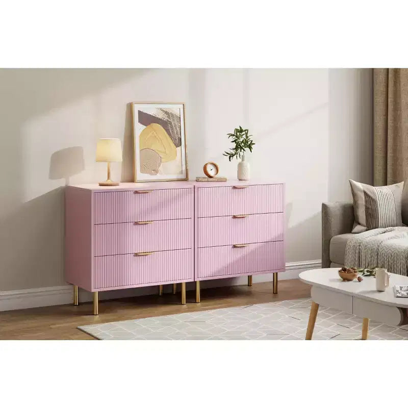 3-Drawer Dresser for Bedroom – Large Storage Chest of Drawers with Metal Handles & Anti-Tip Safety