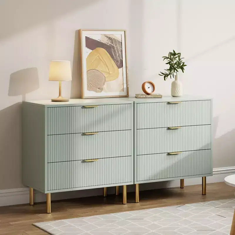3-Drawer Dresser for Bedroom – Large Storage Chest of Drawers with Metal Handles & Anti-Tip Safety