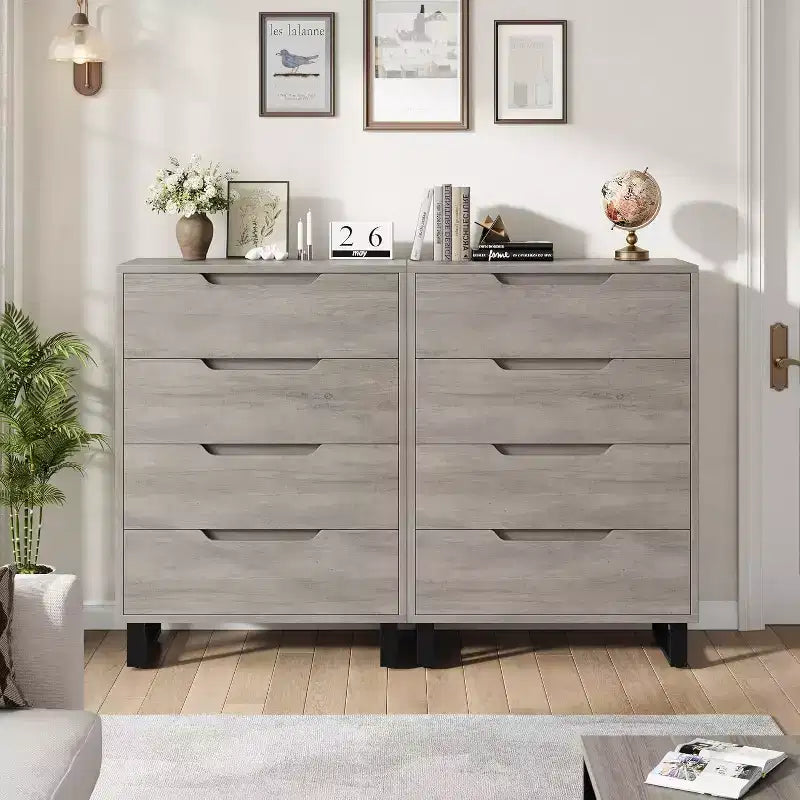 41.5" 4-Drawer Vertical Dresser - Freestanding Wood Storage Cabinet