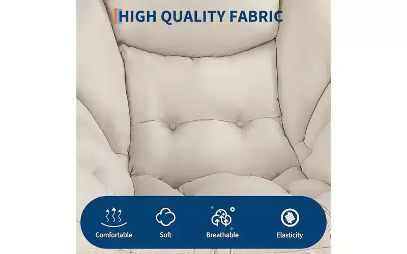 Lazy Chair with Ottoman, Modern Lounge Accent Chair with Footrest, Armrest & Side Pocket for Living Room