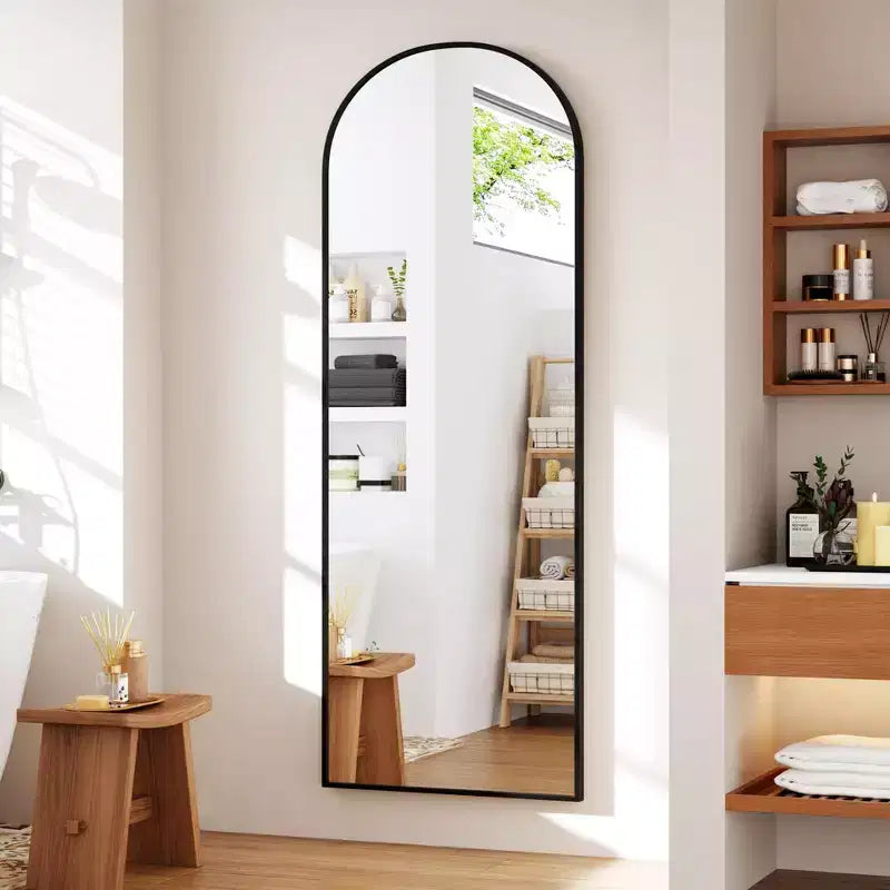 Arched Full Length Mirror 65x 22 Full Body Mirror Floor Mirror Wall Mounted Mirror Freestanding Full Size Mirror Leaning Against Wall Large