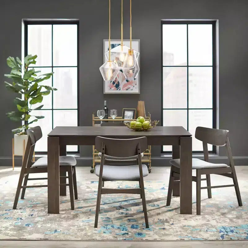 Modern Rectangular Dining Table Gray