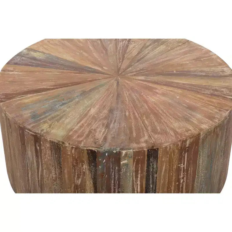 Rustic Reclaimed Wood Coffee Table Brown