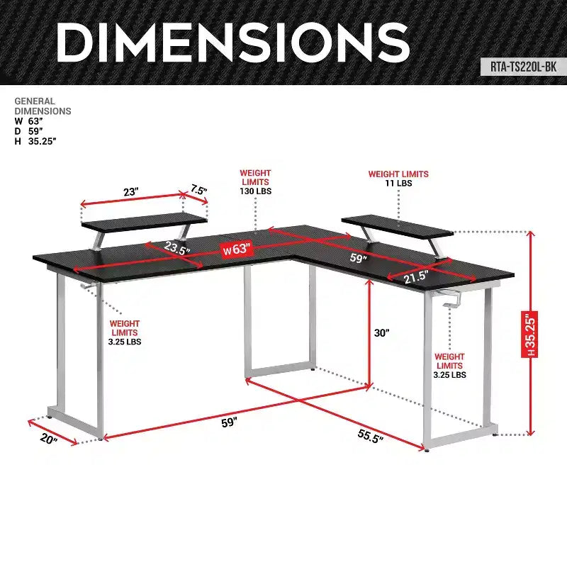 L Shaped Gaming Desk