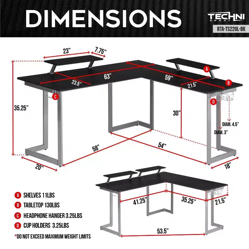 L Shaped Gaming Desk