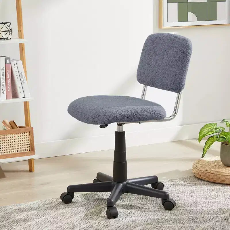 Comfy Height Adjustable Swivel Armless Home Office Chair
