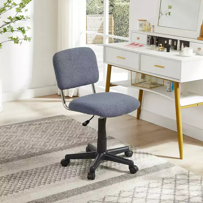 Comfy Height Adjustable Swivel Armless Home Office Chair