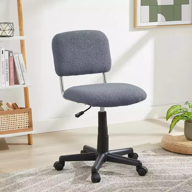 Comfy Height Adjustable Swivel Armless Home Office Chair