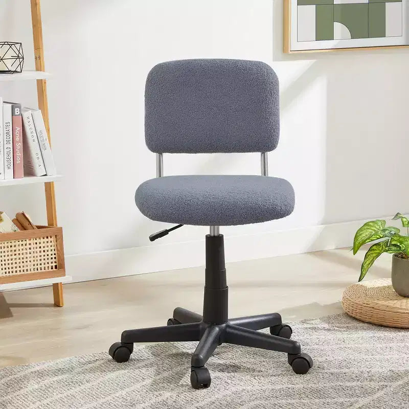 Comfy Height Adjustable Swivel Armless Home Office Chair