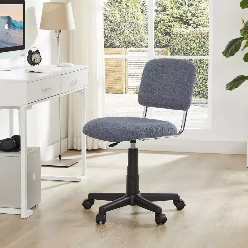 Comfy Height Adjustable Swivel Armless Home Office Chair