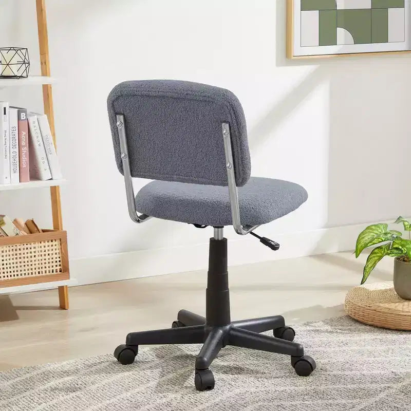 Comfy Height Adjustable Swivel Armless Home Office Chair