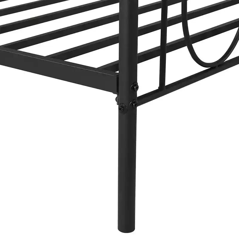 Twin Metal Daybed Frame, Sofa Bed with Under-bed Storage, Easy Assembly, No Box Spring Needed