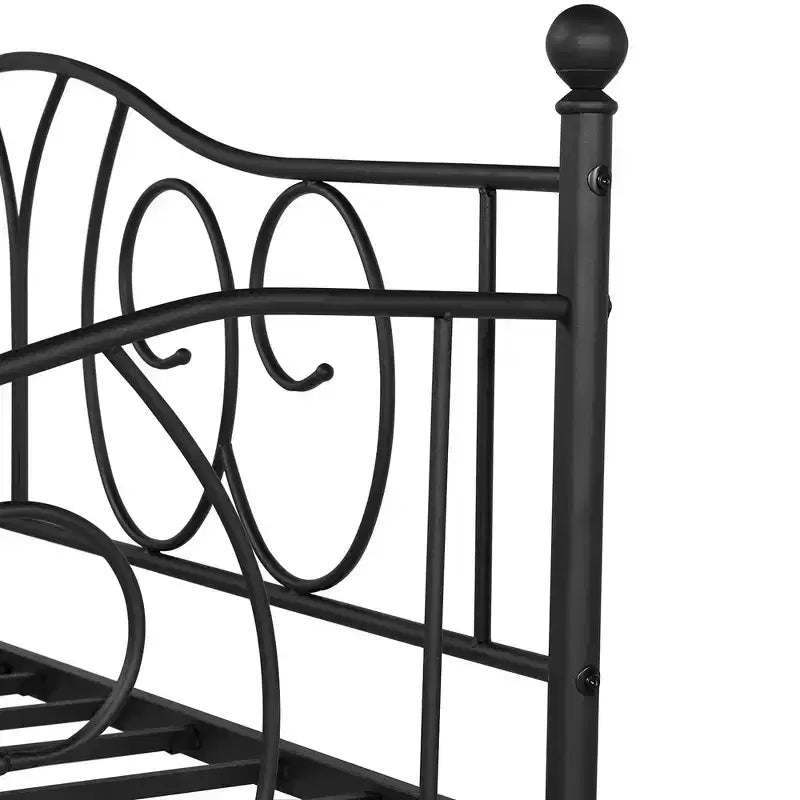 Twin Metal Daybed Frame, Sofa Bed with Under-bed Storage, Easy Assembly, No Box Spring Needed