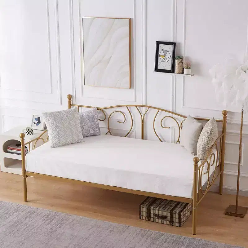 Twin Metal Daybed Frame, Sofa Bed with Under-bed Storage, Easy Assembly, No Box Spring Needed