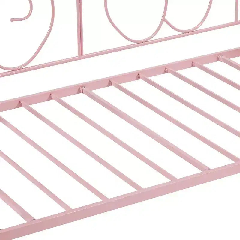 Twin Metal Daybed Frame, Sofa Bed with Under-bed Storage, Easy Assembly, No Box Spring Needed