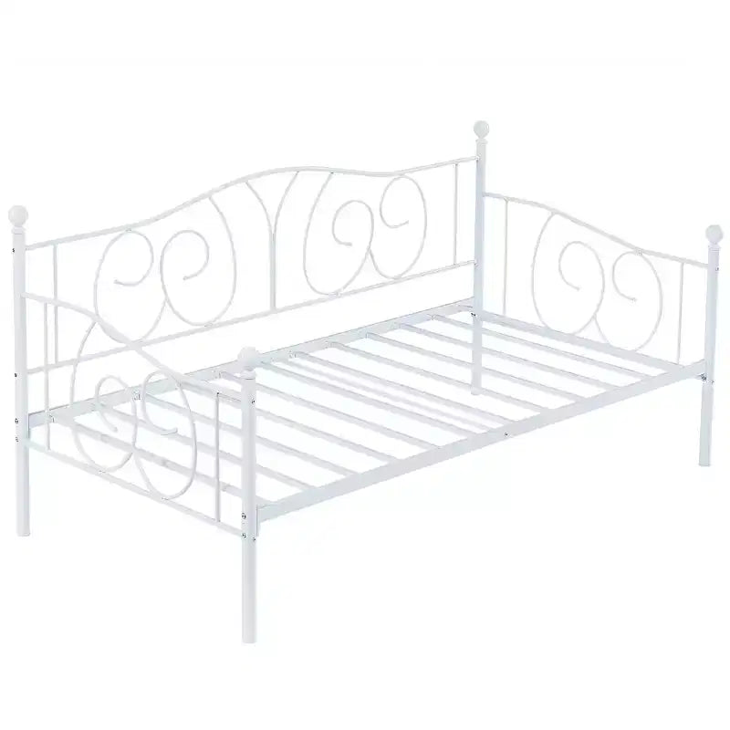Twin Metal Daybed Frame, Sofa Bed with Under-bed Storage, Easy Assembly, No Box Spring Needed