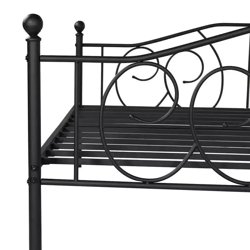 Twin Metal Daybed Frame, Sofa Bed with Under-bed Storage, Easy Assembly, No Box Spring Needed